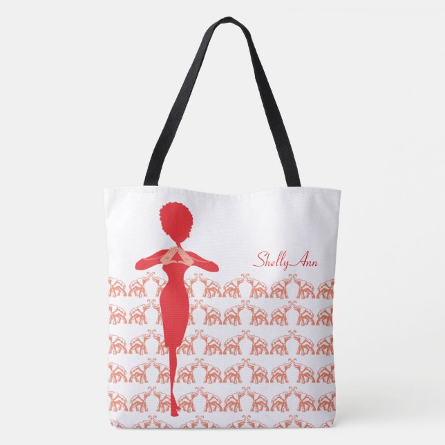 sac fait sur commande de monogramme d'éléphant (Dos)