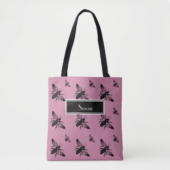 Sac fait sur commande Fourre-tout d'abeille (Devant)