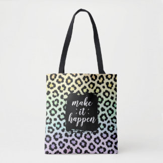 Sac fourre imprimé léopard pastel «Make It Happen»
