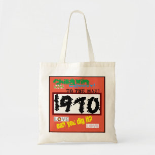 Sac fourre-tout '1970' avec impression personnalis