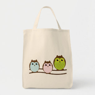 Sac fourre-tout à 3 hiboux