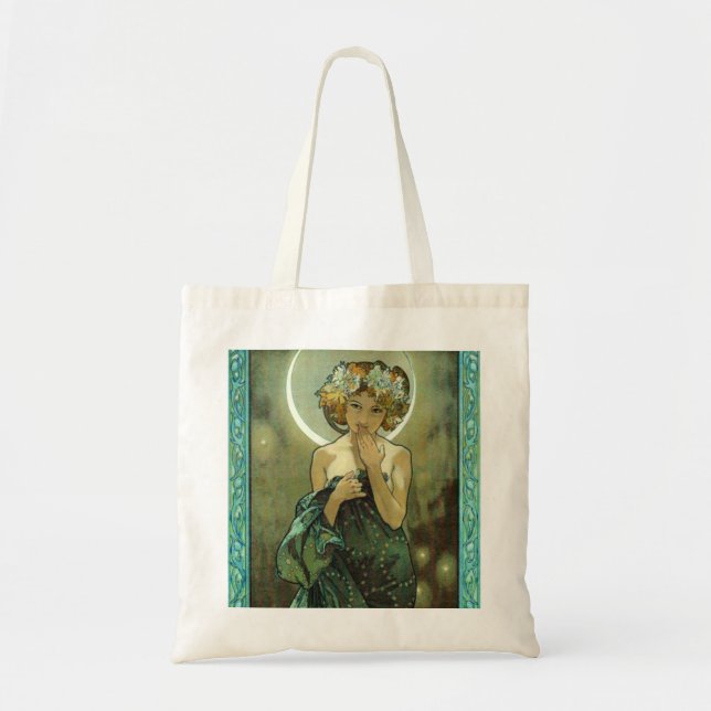 Sac fourre-tout à Alphonse Mucha Clair De Lune (Devant)