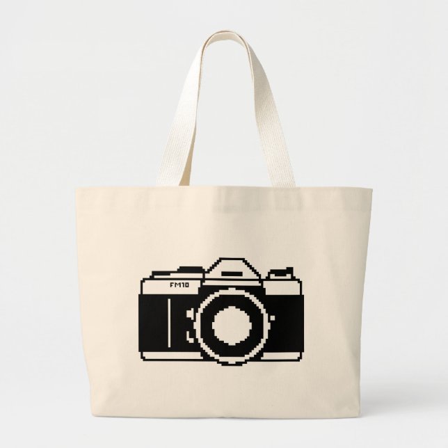 Sac fourre-tout à appareil-photo d'art de pixel (Devant)
