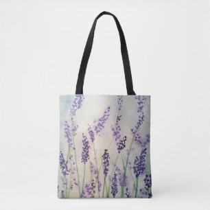 Sac fourre-tout à aquarelle de lavande