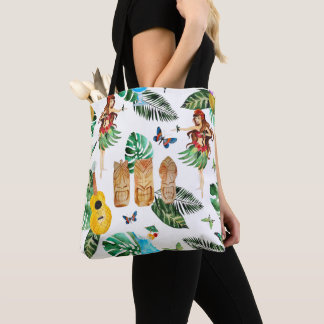 Sac fourre-tout à aquarelle de partie de Tiki