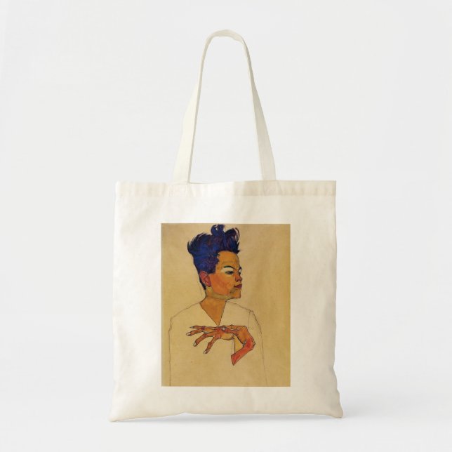 Sac fourre-tout à autoportrait d'Egon Schiele (Devant)