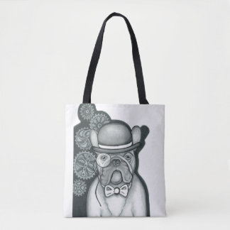 Sac fourre-tout à blanc de monsieur Bouledogue