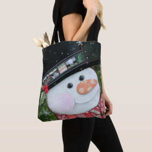 Sac fourre-tout à bonhomme de neige de patchwork