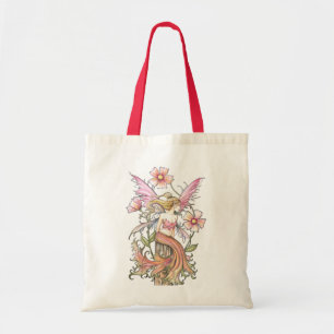 Sac fourre-tout à budget Fée à fleurs roses, épice