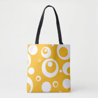 Sac fourre-tout à bulles jaunes dorés Mango Circle