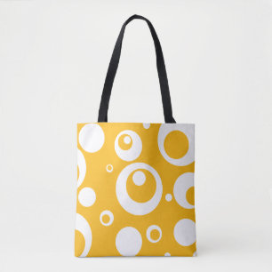 Sac fourre-tout à bulles jaunes dorés Mango Circle