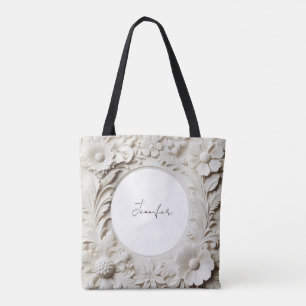 sac fourre-tout à cadre de fleurs en papier person