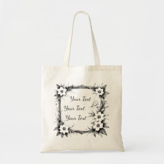 Sac fourre-tout à cadre de fleurs sauvages personn