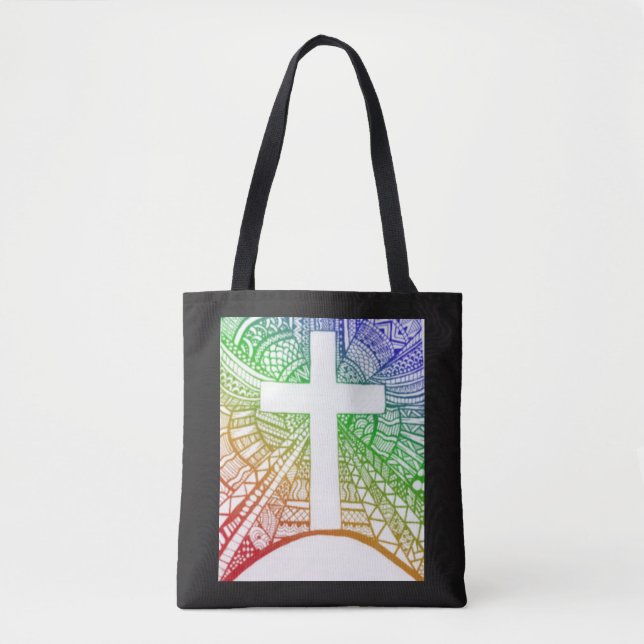 Sac fourre-tout à citation de bible - pour Dieu a (Devant)
