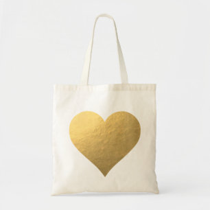 Sac fourre-tout à coeur de feuille d'or
