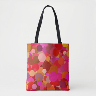 sac fourre-tout à confettis à points rouges