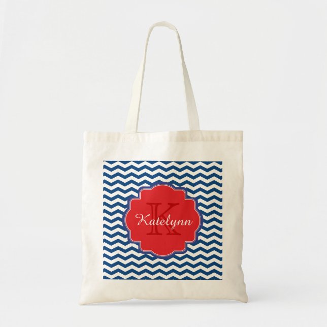 Sac fourre-tout à coutume de zigzag de Chevron de (Devant)
