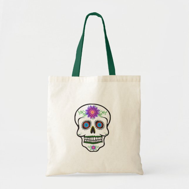 Sac fourre-tout à crâne de sucre (Devant)