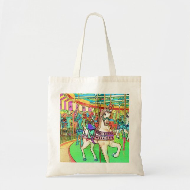Sac fourre-tout à croquis de couleur de carrousel (Devant)