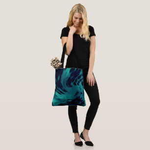 Sac fourre-tout à épaule noir vert et bleu