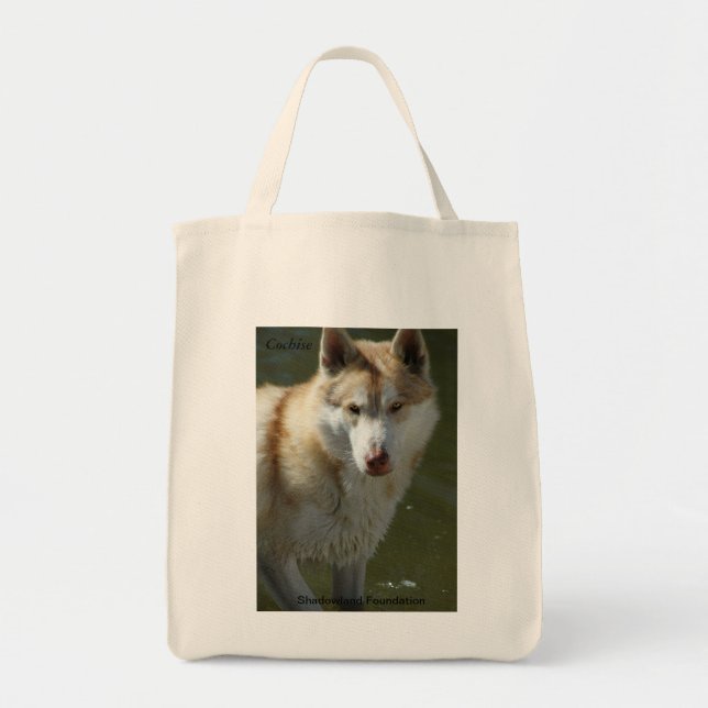 Sac fourre-tout à épicerie de loup (Devant)