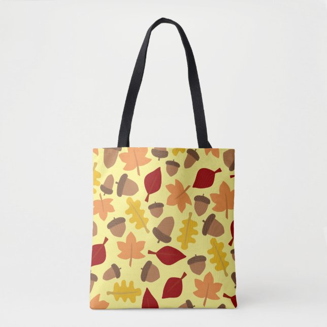 Sac fourre-tout à feuille et à glands de temps de (Devant)