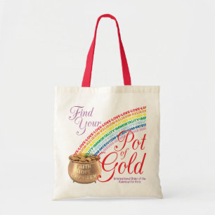 Sac fourre-tout à filles d'arc-en-ciel