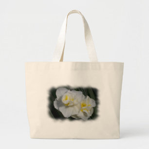Sac fourre-tout à fleurs blanches
