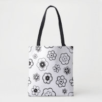 sac fourre-tout à fleurs de dessin animé