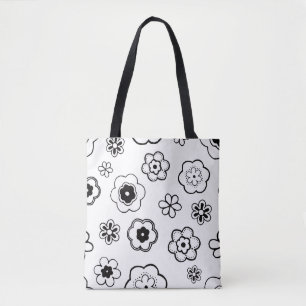 sac fourre-tout à fleurs de dessin animé