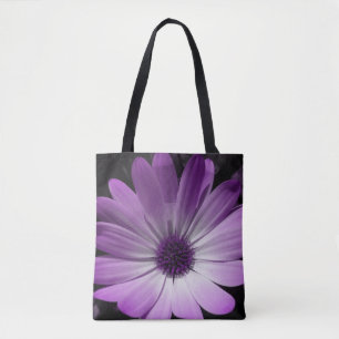 Sac fourre-tout à fleurs pourpre
