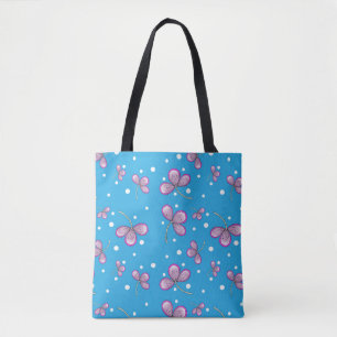 Sac fourre-tout à fleurs rose blanc