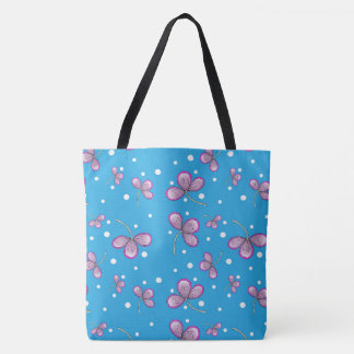 Sac fourre-tout à fleurs rose blanc