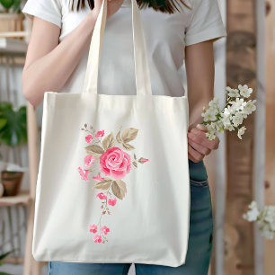 Sac fourre-tout à fleurs Rose de jardin