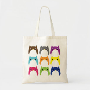 Sac fourre-tout à hibou d'arc-en-ciel