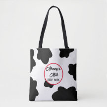 Sac fourre-tout à impression de vache « Udderly Am
