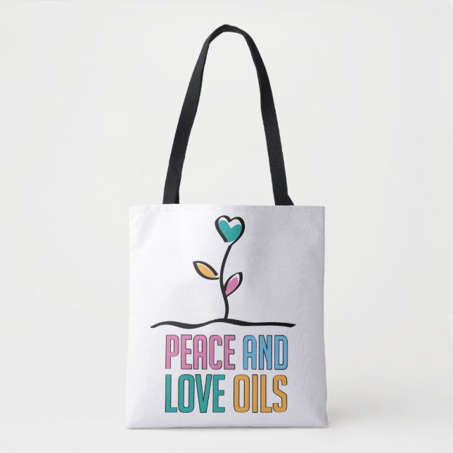 Sac fourre-tout à impression d'huiles de paix et (Devant)