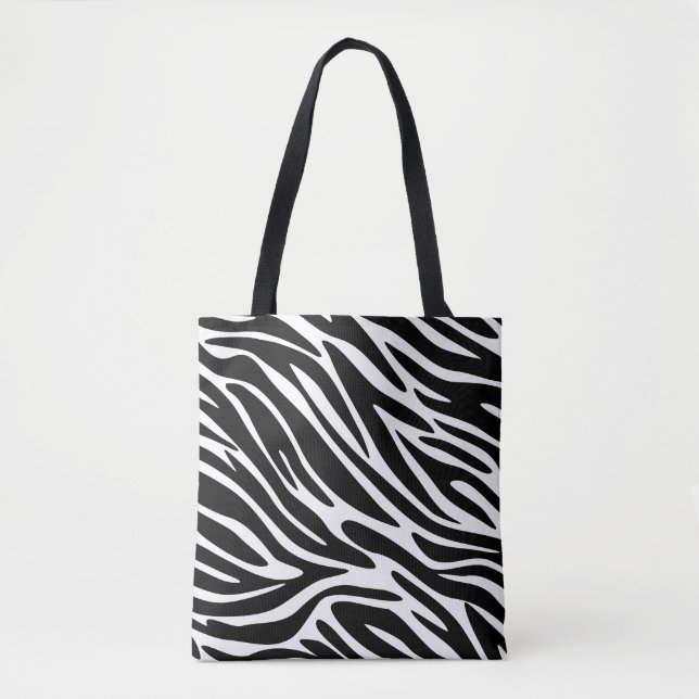 Sac fourre-tout à imprimé zèbre (Devant)