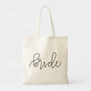 Sac fourre-tout à jeune mariée de calligraphie