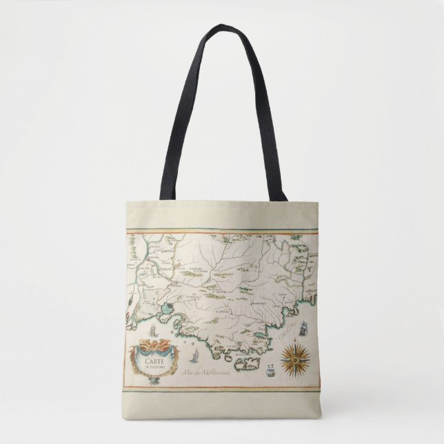 Sac fourre-tout à la carte de Provence Imprimé (Devant)