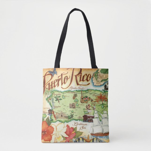 Sac fourre-tout à l'épaule Porto Rico (Devant)