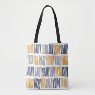 Sac fourre-tout à lignes abstraites gris orange mo