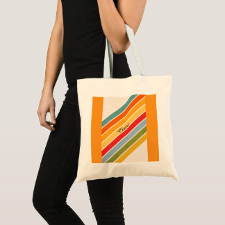 Sac fourre-tout à lignes diagonales de couleur ave