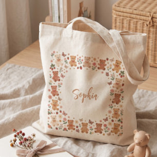 Sac fourre-tout à l'ours en peluche mignon avec ca