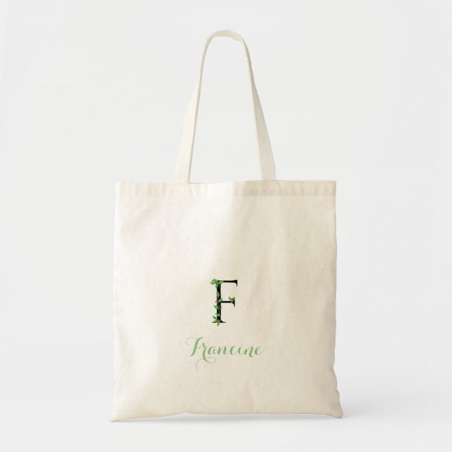 Sac fourre-tout à monogramme avec motif de lierre (Devant)