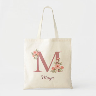 Sac fourre-tout à monogramme en lettre M florale p