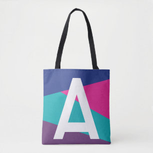 Sac fourre-tout à monogramme et blocs de couleurs