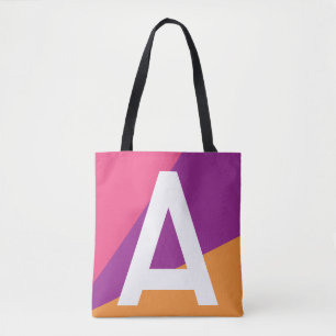 Sac fourre-tout à monogramme et blocs de couleurs