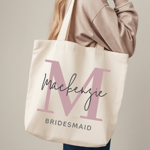 Sac fourre-tout à monogramme personnalisé Élégant 