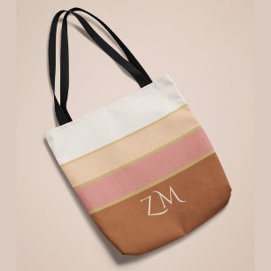 Sac fourre-tout à monogramme personnalisé rose pou